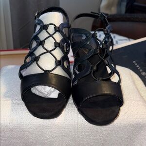 Easy Street. Elegant brown Strappy Heeled Sandals